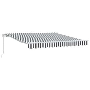 vidaXL Auvent manuel r&eacute;tractable anthracite et blanc 300x250 cm