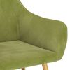 vidaXL Chaises &agrave; manger lot de 4 vert clair velours