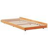 vidaXL Cadre de lit Brun cire 100 x 200 cm Pin massif