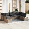 vidaXL Ensemble de canap&eacute; de jardin avec coussin 5 pcs Gris Polyrotin