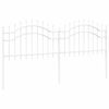 vidaXL Clôture de jardin Blanc 190 cm Acier peint par poudre