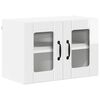 vidaXL Cabinet en verre mural LUCCA Blanc brillant 60 x 31 x 40 cm