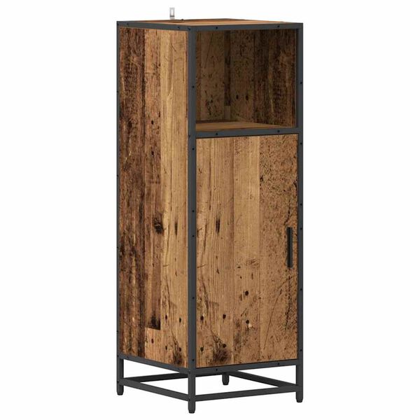 vidaXL Ensemble de mobilier de salle de bain avec &eacute;tag&egrave;re Bois Ancien