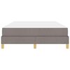 vidaXL Lit &agrave; ressorts avec matelas Taupe 140 x 190 cm tissu