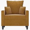 vidaXL Fauteuil Marron 60 cm Velours