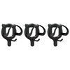 vidaXL Porte-brides 3 pcs mural noir fer