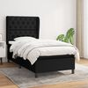 vidaXL Sommier &agrave; lattes de lit et matelas Noir 80x200 cm Tissu