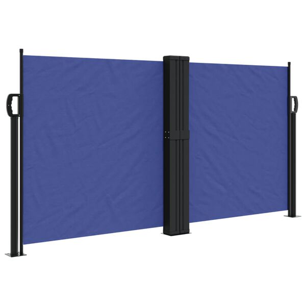 vidaXL Auvent lat&eacute;ral r&eacute;tractable bleu 120x1000 cm