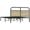 vidaXL Cadre de lit sans matelas 140x190 cm ch&ecirc;ne sonoma