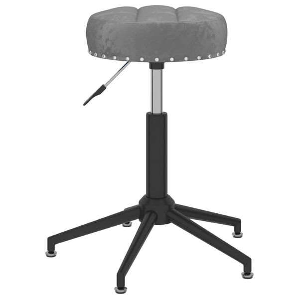 vidaXL Chaise pivotante de bureau Gris fonc&eacute; Velours
