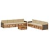 vidaXL Ensemble de canap&eacute;s d'ext&eacute;rieur 9 pc Naturel et Beige