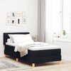 vidaXL Lit &agrave; ressorts avec matelas Noir 190 x 90 cm Polyester