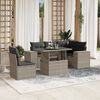 vidaXL Salon de jardin 6 pcs avec coussins gris clair r&eacute;sine tress&eacute;e