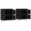vidaXL Buffets 2 pcs noir bois d'ing&eacute;nierie