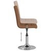 vidaXL Chaises pivotantes &agrave; manger lot de 2 marron tissu
