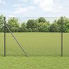 vidaXL Cl&ocirc;ture en fil soud&eacute; Gris 1.5 x 25 m