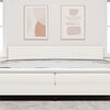 vidaXL T&ecirc;te de lit LED avec des lumi&egrave;res &agrave; LED Cr&egrave;me 200 cm Polyester