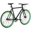 vidaXL V&eacute;lo &agrave; pignon fixe noir et vert 700c 51 cm