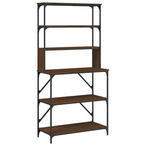 vidaXL Support de boulanger &agrave; 6 niveaux ch&ecirc;ne marron 90x40x180 cm