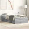 vidaXL Cadre de lit sans matelas sonoma gris 75x190 cm