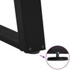 vidaXL Pieds de table &agrave; manger en U 2 pi&egrave;ces Noir 90 x (72-73) cm Acier