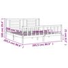 vidaXL Cadre de lit sans matelas noir 200x200 cm bois massif de pin