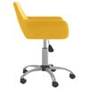 vidaXL Chaises pivotantes &agrave; manger lot de 6 Jaune Velours