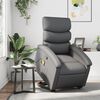 vidaXL Fauteuil inclinable de massage Gris Similicuir