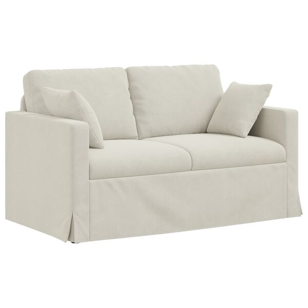 vidaXL Canap&eacute; Cr&egrave;me Dimensions globales: 138 x 78 x 80 cm (l x P x H)