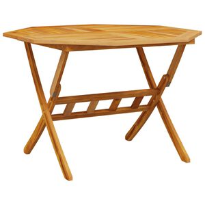 vidaXL Table pliable de jardin &Oslash;110x75 cm bois d'acacia solide