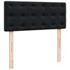vidaXL Sommier &agrave; lattes de lit avec matelas noir 120x190 cm velours