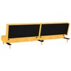 vidaXL Canap&eacute;-lit &agrave; 2 places avec repose-pied Jaune Tissu
