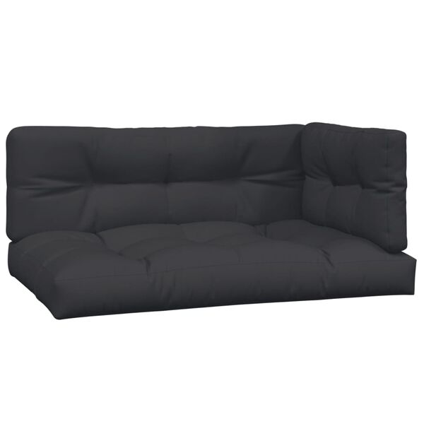 vidaXL Canap&eacute; d'angle palette de jardin et coussins bois acacia massif