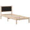 vidaXL Cadre de lit avec t&ecirc;te de lit Noir 90 x 200 cm Pin massif