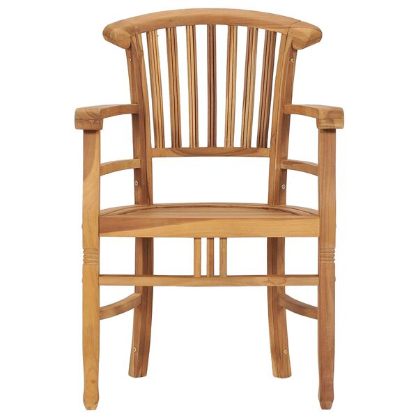 vidaXL Ensemble &agrave; manger de jardin 5 pcs bois de teck solide
