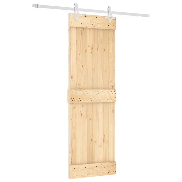 vidaXL Porte coulissante et kit de quincaillerie 70x210 cm pin massif