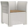 vidaXL Fauteuil 1 place avec coussin look rotin PP Blanc
