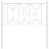 vidaXL T&ecirc;te de lit m&eacute;tal blanc 75 cm