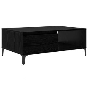 vidaXL Table basse Ch&ecirc;ne noir 90 x 60 x 35 cm Bois d'ing&eacute;nierie