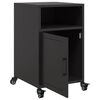 vidaXL Table de chevet noir 36x39x59 cm acier