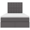 vidaXL Lit de Rangement Gris 120 x 200 cm Cuir synth&eacute;tique