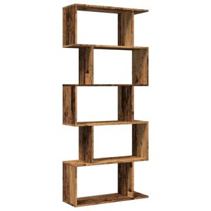 vidaXL &Eacute;tag&egrave;re s&eacute;paratrice de pi&egrave;ce &agrave; 5 niveaux vieux bois 70x24x161cm