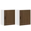 vidaXL Armoires murales de cuisine 2 pcs Porto ch&ecirc;ne marron