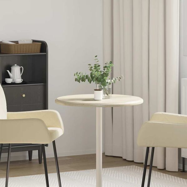 vidaXL Dessus de table Cr&egrave;me &Oslash;60x2,5 cm Marbre