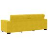 vidaXL Canap&eacute; &agrave; 3 places Jaune 180 cm Velours