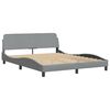 vidaXL Cadre de lit Dover gris clair 160x200 cm tissu