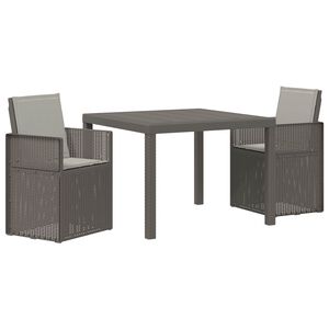 vidaXL Ensemble de salle &agrave; manger pour jardin 3 pc Gris clair PP