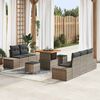 vidaXL Ensemble de canap&eacute; de jardin avec coussin 8 pcs Gris Poly rotin