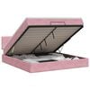 vidaXL Lit ottoman avec matelas Rose 160 x 200 cm Velours