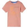 T-shirt enfants &agrave; manches courtes orange clair 128